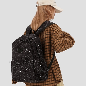 Rucsac casual unisex din nylon, capacitate 20–35 L, ultra ușor, stil de călătorie leisure, model cu stele, curele curbate