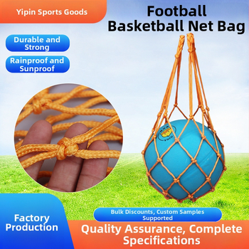 Yipin nailono krepšinio kamuolių laikymo krepšys – daugiakryptis lauko sporto maišas krepšiniui, futbolui, tinkliniui ir tenisui; suderinamas su No.7/No.5/No.3 kamuoliais; su įspausintu logotipu.