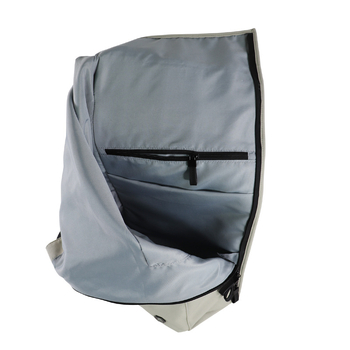 Rucsac din nylon cu roll-top și logo personalizat – rucsac urban casual pentru călătorii, impermeabil, anti-furt, interfață USB, capacitate sub 20 L