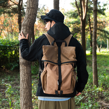 Rucsac din nylon pentru drumeții în aer liber, rucsac ușor pentru elevi și studenți, capacitate sub 20 L, potrivit pentru laptop de 9 inch, pliabil, cu bretele curbate