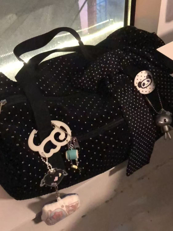 Kanvasist reisikott, maht 20–35L, unisex, vabaajareisi stiil, täppidega muster