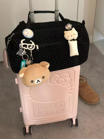 Kanvasist reisikott, maht 20–35L, unisex, vabaajareisi stiil, täppidega muster