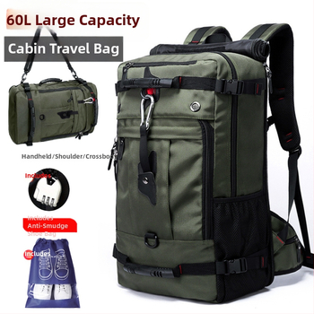 Meeste ärireisile ja vaba aja mugavale seljakott, maht 36–55 L, Oxford-kangas, hingav, veekindel, kulumiskindel, vargusvastane — SUEPMENE