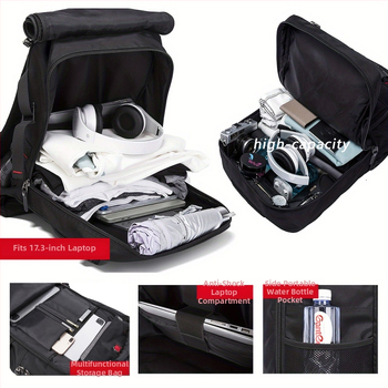 Meeste ärireisile ja vaba aja mugavale seljakott, maht 36–55 L, Oxford-kangas, hingav, veekindel, kulumiskindel, vargusvastane — SUEPMENE