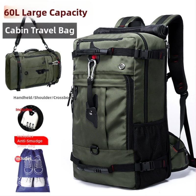 Meeste ärireisile ja vaba aja mugavale seljakott, maht 36–55 L, Oxford-kangas, hingav, veekindel, kulumiskindel, vargusvastane — SUEPMENE