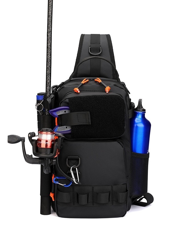 Geantă unisexă pentru năluci, cu capacitate mare, rucsac multifuncțional pentru lansete și năluci, PU material, echipament de pescuit în aer liber