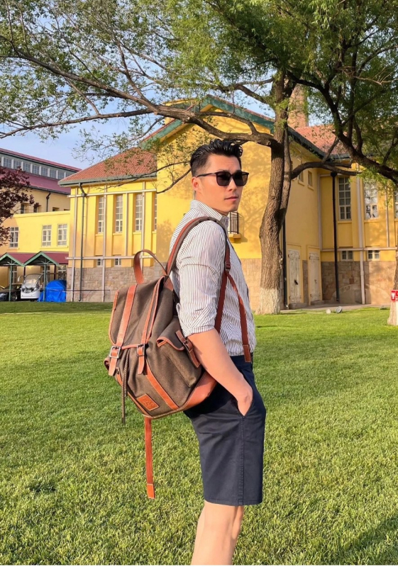 Longxiang ruksak za poslovna putovanja, unisex, Oxford tkanina, pogodan za 15-inčni prijenosnik, remeni s zračnim jastučićem, prozračni dizajn