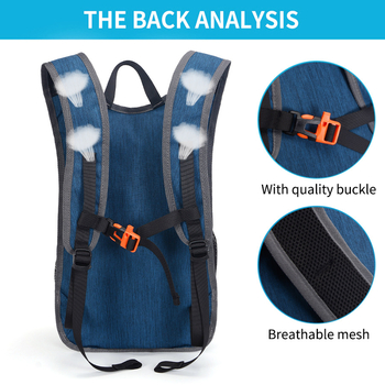 Vanjski planinski ruksak, ultralak, vodootporan Oxford platno, kompatibilan s 15-inčnim laptopom, zračne jastučiće na naramenice