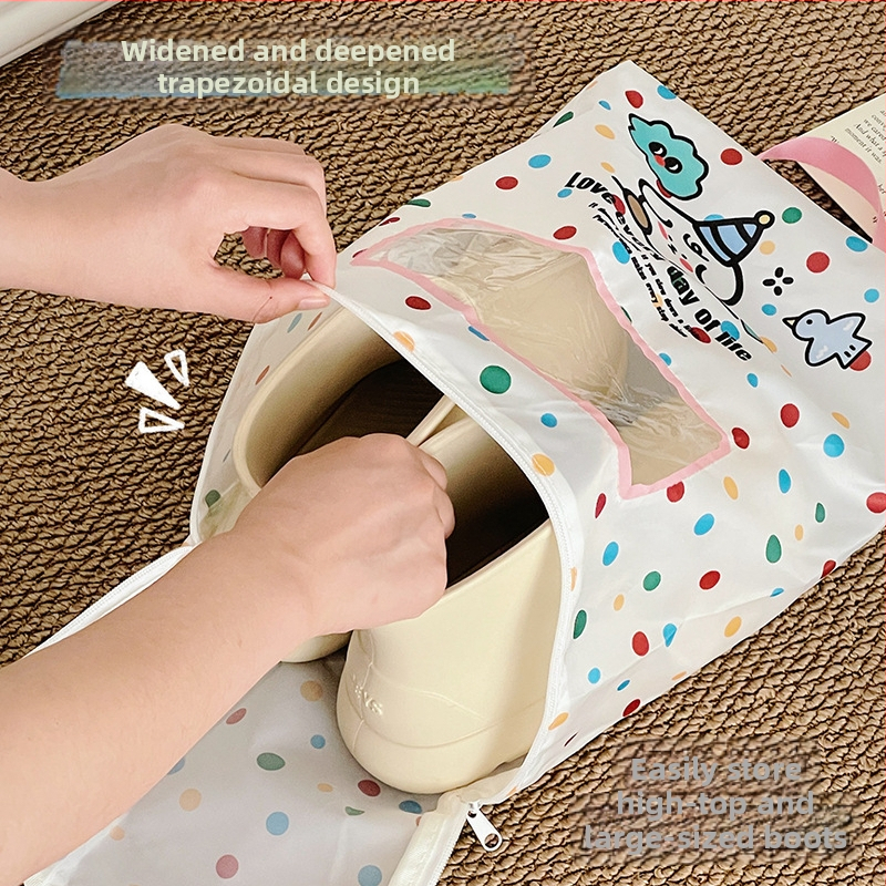 Beautiful bubble Taška na uloženie topánok — prenášateľná, karikatúrny dizajn, materiál: textil, vodotesná a odolná voči špine, 45 g