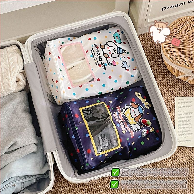 Beautiful bubble Taška na uloženie topánok — prenášateľná, karikatúrny dizajn, materiál: textil, vodotesná a odolná voči špine, 45 g