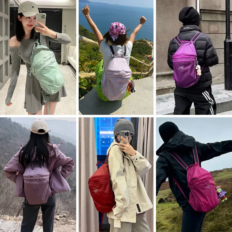 Rucsac din nylon, sub 20 L, ușor, unisex, potrivit pentru laptop de 8 inchi