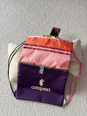 Najlonska torba s vezicama, prugast uzorka, vodootporna, unisex, kompatibilna s 16-inčnim prijenosnikom, kapacitet do 20 L