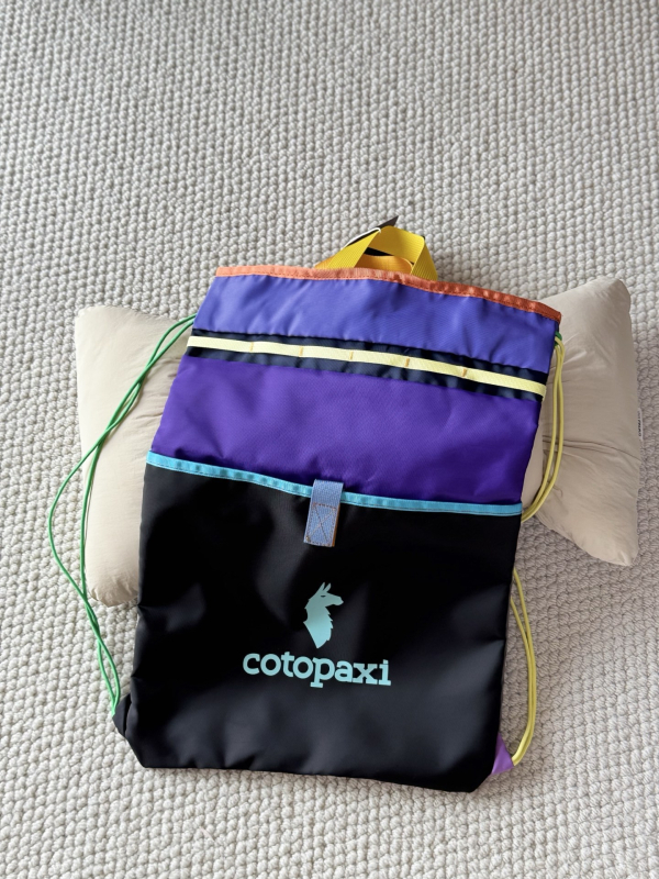 Najlonska torba s vezicama, prugast uzorka, vodootporna, unisex, kompatibilna s 16-inčnim prijenosnikom, kapacitet do 20 L