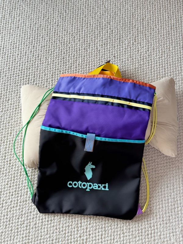 Najlonska torba s vezicama, prugast uzorka, vodootporna, unisex, kompatibilna s 16-inčnim prijenosnikom, kapacitet do 20 L