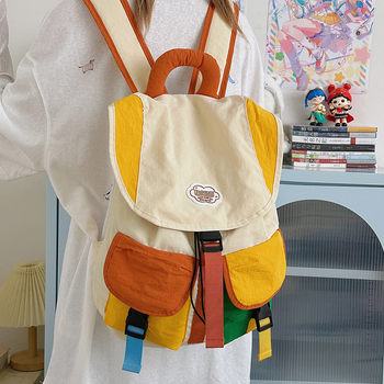 Ženski nylon ruksak – gradski minimalistički stil, kapacitet do 20 L, za 13-inčni laptop, zakrivljene naramenice, prozračan