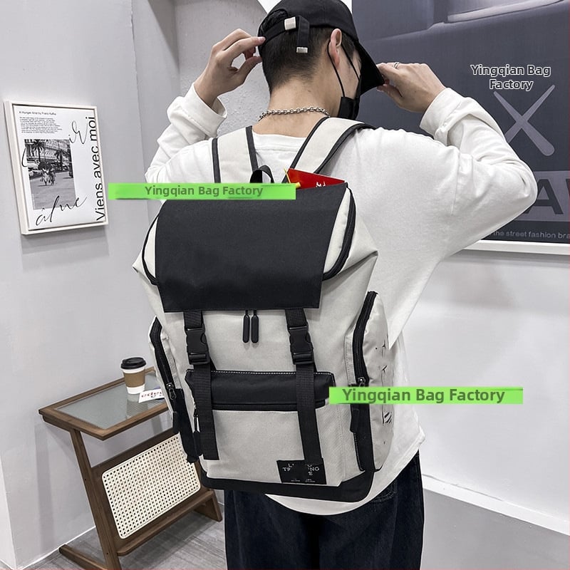 Ruksak - Unisex, Korejski stil uličnog dizajna, 20–35 L, najlon, za 8-inčni prijenosnik, zakrivljene naramenice