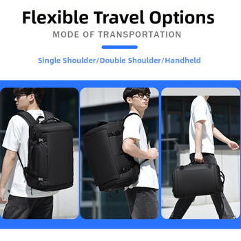 Unisex vodootporan ruksak 36–55 L s Oxford materijalom, pretinac za 14-inčni prijenosno računalo, za putovanja na otvorenom