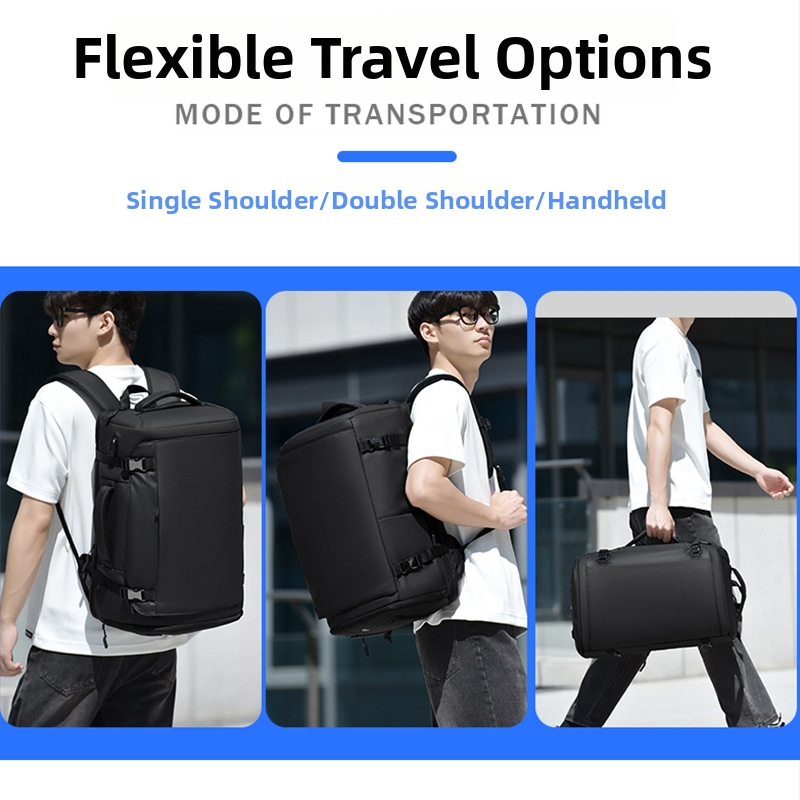 Unisex vodootporan ruksak 36–55 L s Oxford materijalom, pretinac za 14-inčni prijenosno računalo, za putovanja na otvorenom