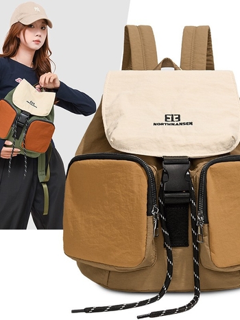 Ženski bucket ruksak – Najlon, vodootporan, zakrivljeni naramenice, poliesterska podstava, za rekreacijsko putovanje