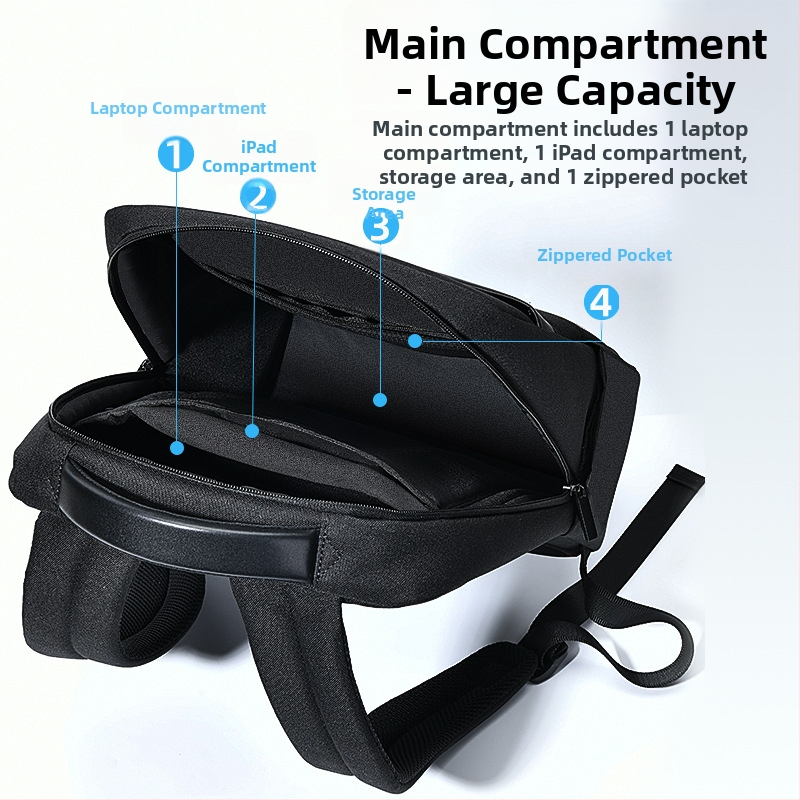 Unisex nylon ruksak za prijenosno računalo, 20–35 L, vodootporan, ultra lagan, poslovni stil za putovanja