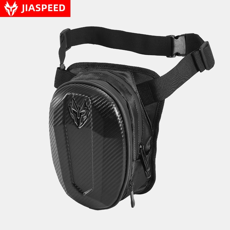 Motorkerékpáros lábszár-táska kemény héjjal — JIASPEED márka, JMS-TB03C Leg Bag modell, anyag Cortex, kategória: kerékpáros táska, esővédő nélkül