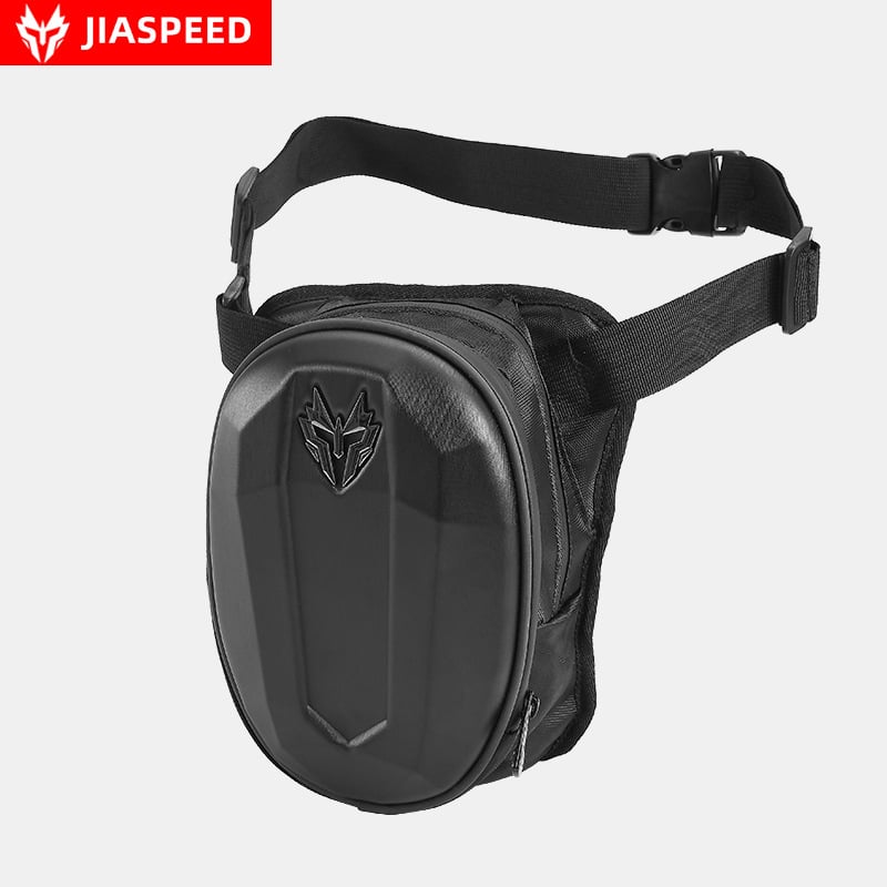 Motorkerékpáros lábszár-táska kemény héjjal — JIASPEED márka, JMS-TB03C Leg Bag modell, anyag Cortex, kategória: kerékpáros táska, esővédő nélkül