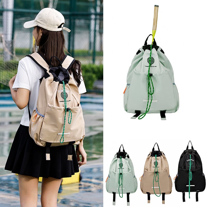 Lagani šniraški ruksak za vanjske aktivnosti, izrađen od Oxford platna; unutarnja džep s patentnim zatvaračem i džep za identifikacijsku karticu; unutarnji patch džep; prozračan i otporan na habanje