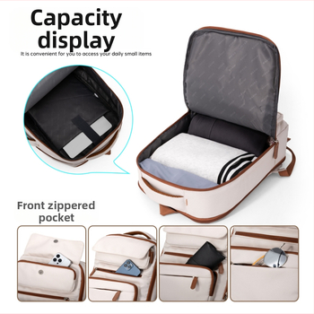 Rucsac din nylon unisex pentru călătorii de agrement, compatibil cu laptop de 13 inch, capacitate 20–35 L, ultra-ușor, curele de umăr curbate, toamna 2025