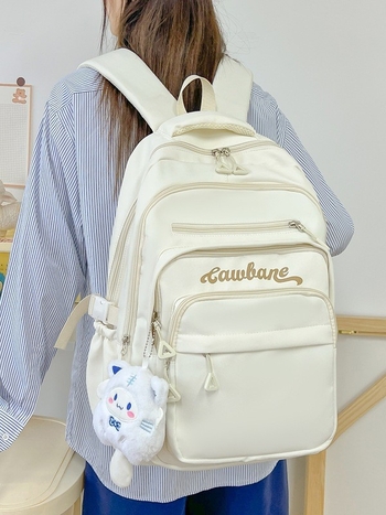 Rucsac unisex din nylon pentru școală, 20–35 L, compatibil cu laptop de 16 inch, curele curbate rezistente