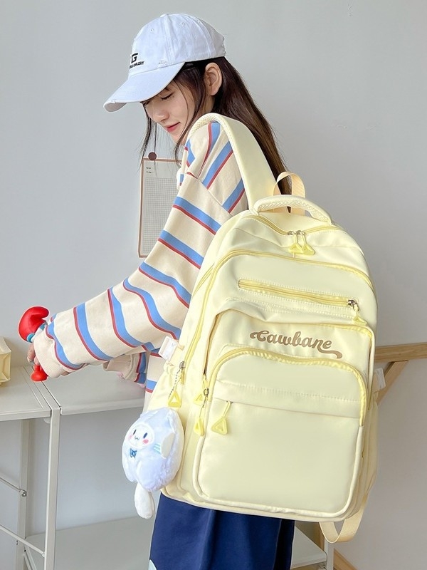 Rucsac unisex din nylon pentru școală, 20–35 L, compatibil cu laptop de 16 inch, curele curbate rezistente