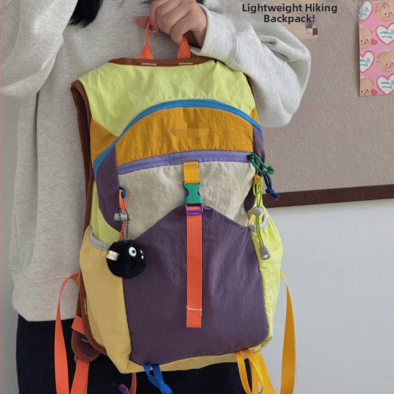 Rucsac impermeabil pentru drumeții în aer liber, ușor, unisex, compatibil cu laptop de 15 inch, curele cu pernă de aer