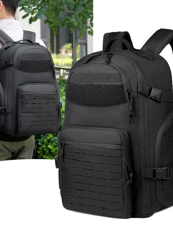 Rucsac tactic camuflat pentru activități în aer liber, nailon, impermeabil, capacitate 36–55 L, sistem curea cu pernă de aer