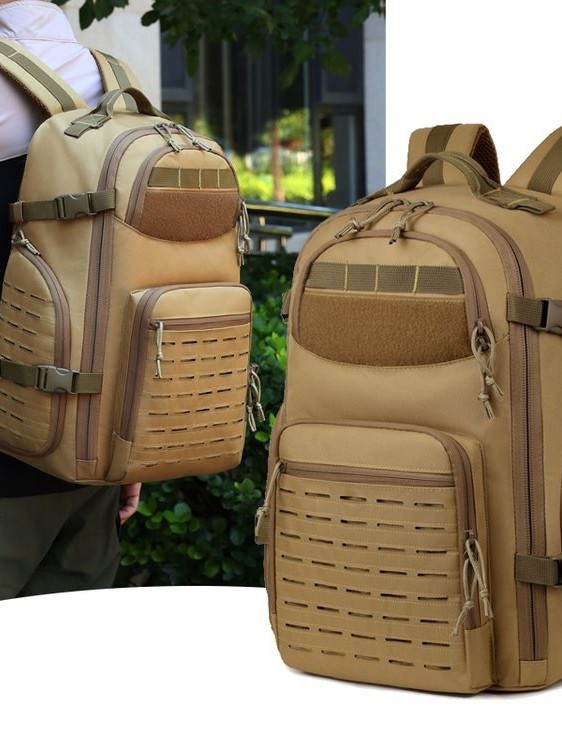 Rucsac tactic camuflat pentru activități în aer liber, nailon, impermeabil, capacitate 36–55 L, sistem curea cu pernă de aer