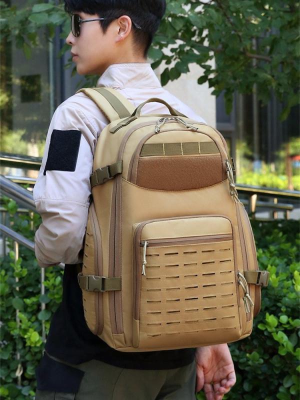 Rucsac tactic camuflat pentru activități în aer liber, nailon, impermeabil, capacitate 36–55 L, sistem curea cu pernă de aer