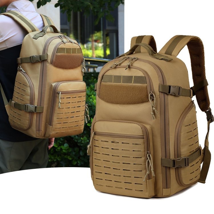 Rucsac tactic camuflat pentru activități în aer liber, nailon, impermeabil, capacitate 36–55 L, sistem curea cu pernă de aer