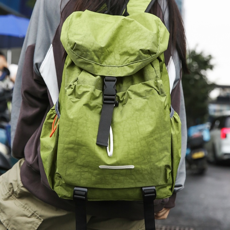 Rucsac Just A Man pentru stil stradal, unisex – exterior nylon, căptușeală din poliester, curea cu pernă de aer, design sport urban, potrivit pentru școală, toamnă 2024