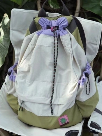 Rucsac cu șnur din nylon, impermeabil, unisex, stil urban minimalist