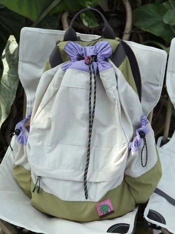 Rucsac cu șnur din nylon, impermeabil, unisex, stil urban minimalist