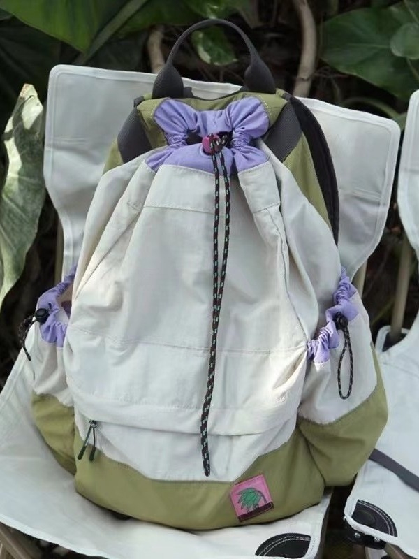 Rucsac cu șnur din nylon, impermeabil, unisex, stil urban minimalist