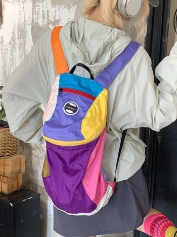 Rucsac pentru drumeții din nylon, Unisex, curele de umeri curbate, căptușeală din poliester