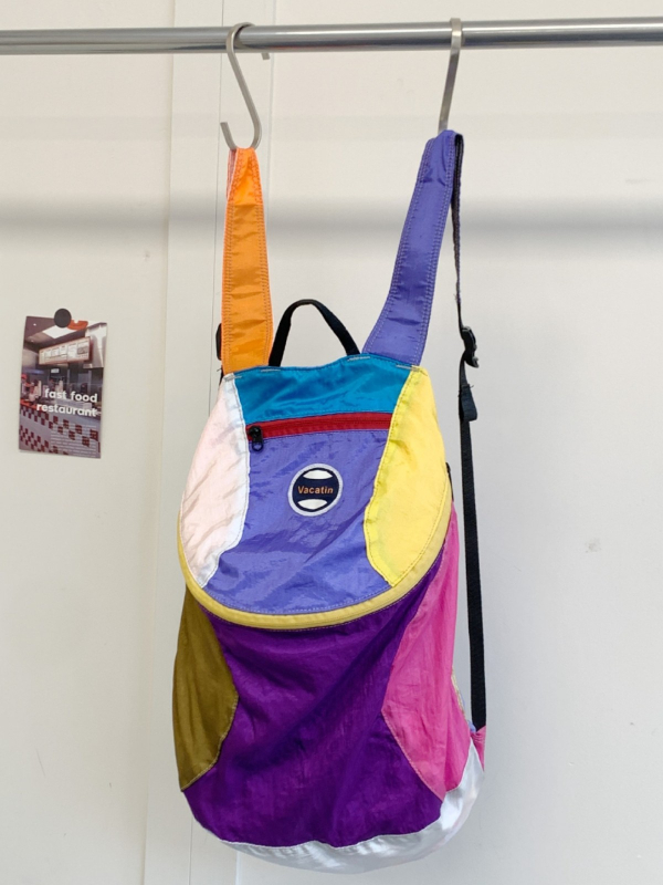 Rucsac pentru drumeții din nylon, Unisex, curele de umeri curbate, căptușeală din poliester