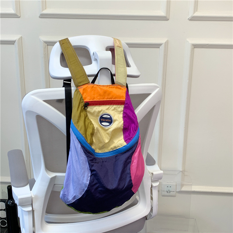 Rucsac pentru drumeții din nylon, Unisex, curele de umeri curbate, căptușeală din poliester