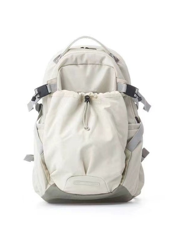 Rucsac unisex cu șnur, din nylon, impermeabil, căptușit cu poliester, stil proaspăt și drăguț, model solid, pentru recreere și călătorii