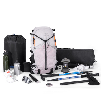 Rucsac de drumeție cu capacitate mare, ușor, din nylon, unisex, curele cu pernă de aer, pentru activități în aer liber