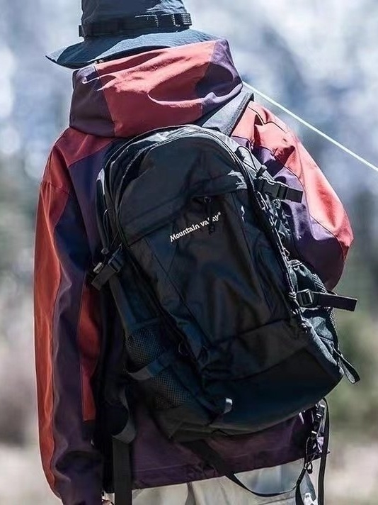 Mountainvalley Rucsac pentru drumeții în aer liber, capacitate mare, nylon, impermeabil, compatibil cu laptop de 16 inch, căptușeală poliester, model cu litere