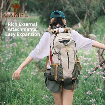 Camel 40L Túrahátizsák esővédővel kerékpározáshoz és utazáshoz