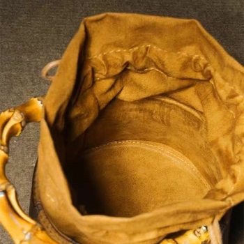 Pamuk bucket bag u novom nacionalnom stilu s magnetskim zatvaranjem, pamuk podstava, horizontalni kvadratni oblik