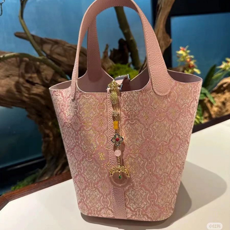 Bucket torba od pamuka gradski jednostavan stil, vodoravni kvadratni oblik, magnetsko zatvaranje