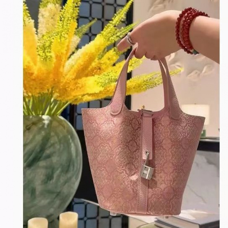 Bucket torba od pamuka gradski jednostavan stil, vodoravni kvadratni oblik, magnetsko zatvaranje