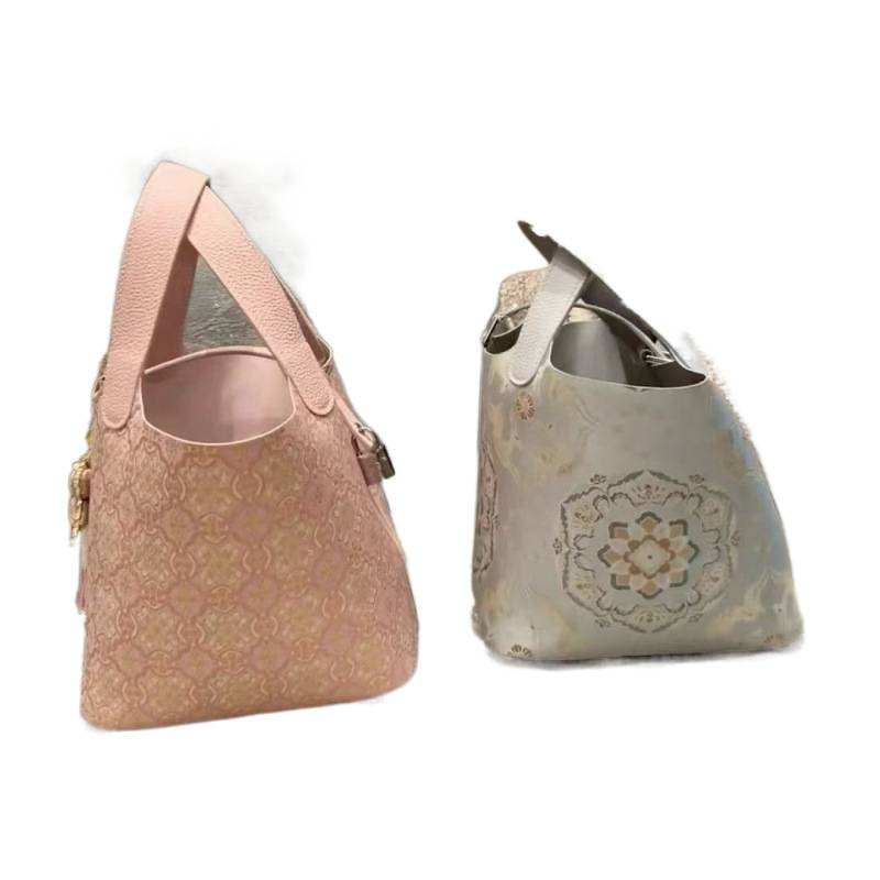 Bucket torba od pamuka gradski jednostavan stil, vodoravni kvadratni oblik, magnetsko zatvaranje